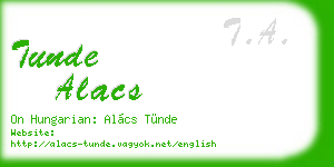 tunde alacs business card